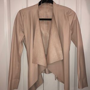 Zara Light Pink Leather Blazer/jacket